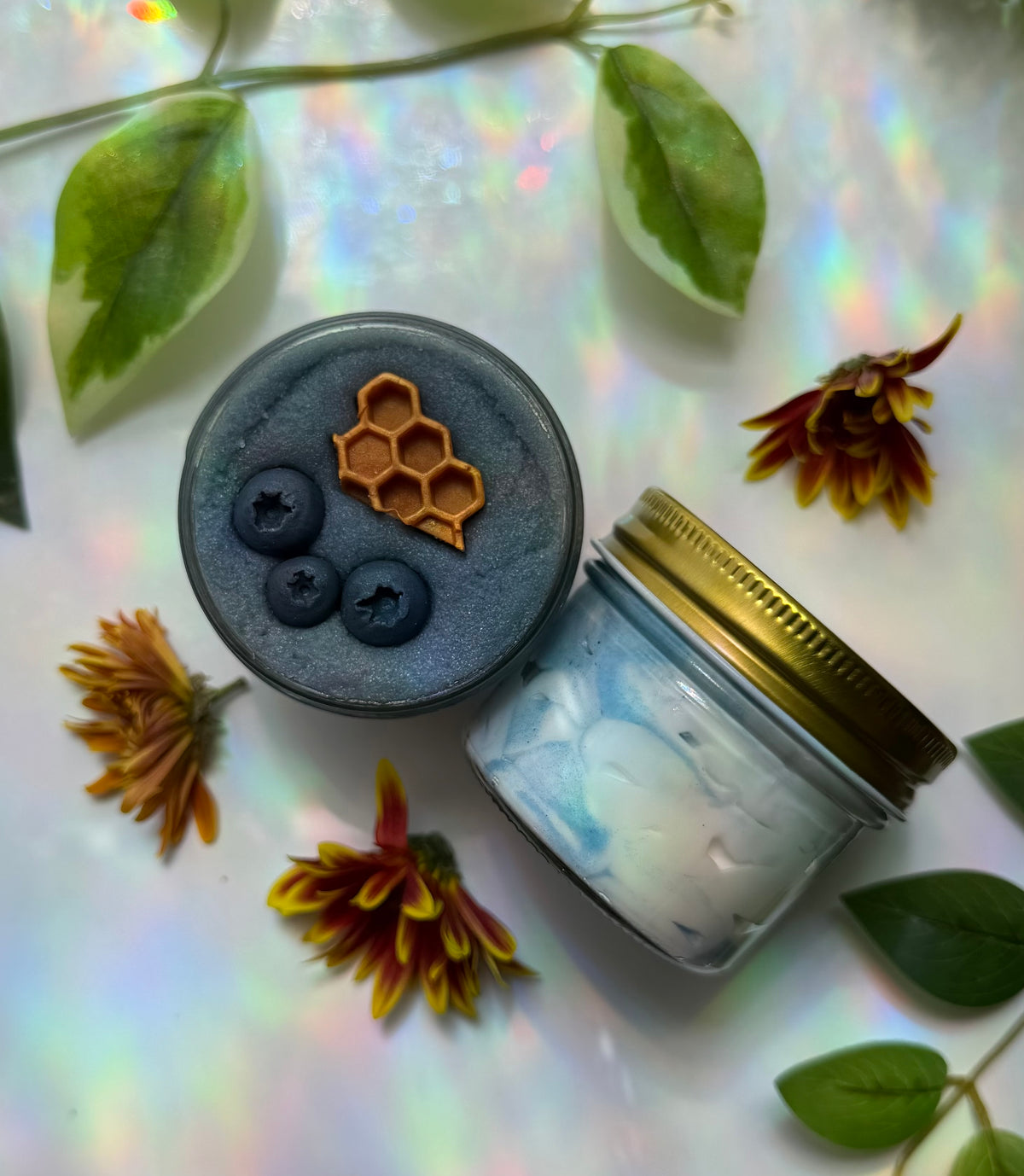 Blueberry Honey Oat Crumble | Foaming Sugar Scrub | Blueberry Cobbler, Creamy Oats, Honey