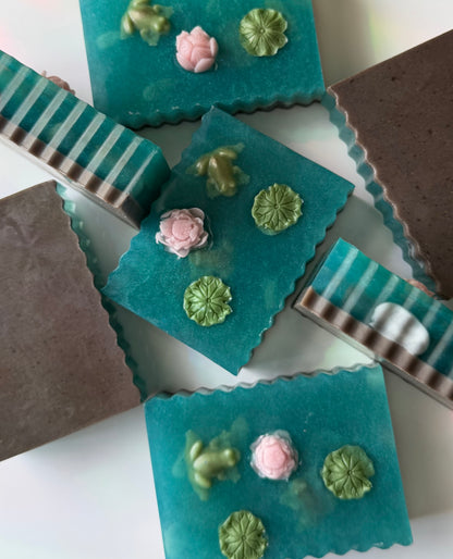 Artisan Goat Milk Soap | Froggy Pond | Bamboo, Cactus Water, Orchid