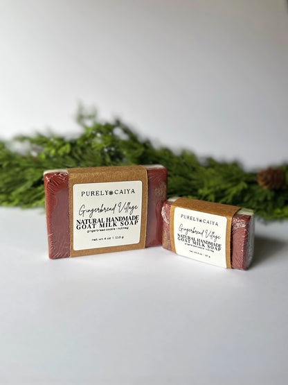 Goat Milk Soap Bar | The Christmas Collection | Gingerbread Village