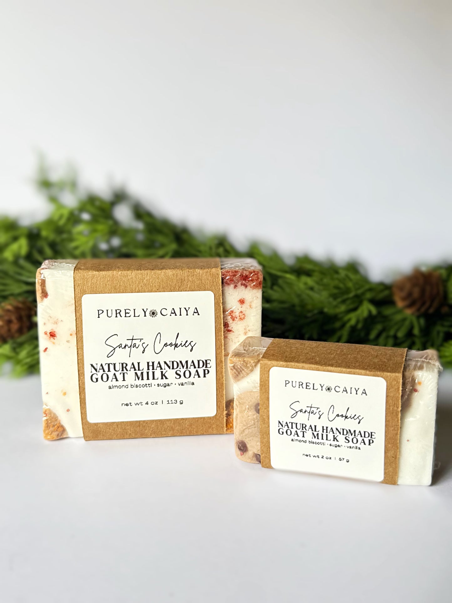 Goat Milk Soap Bar | The Christmas Collection | Santa's Cookies