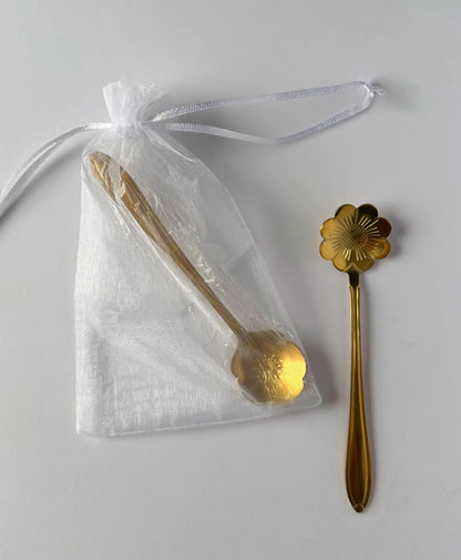 Golden Bloom Beauty Spoon | Cosmetic Spoon
