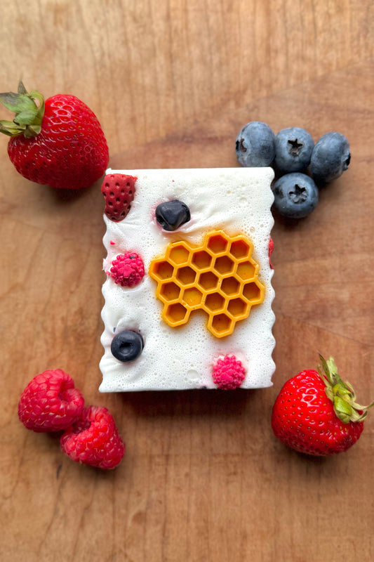 Goat Milk Soap Bar | The Honey Collection | Berries & Honey